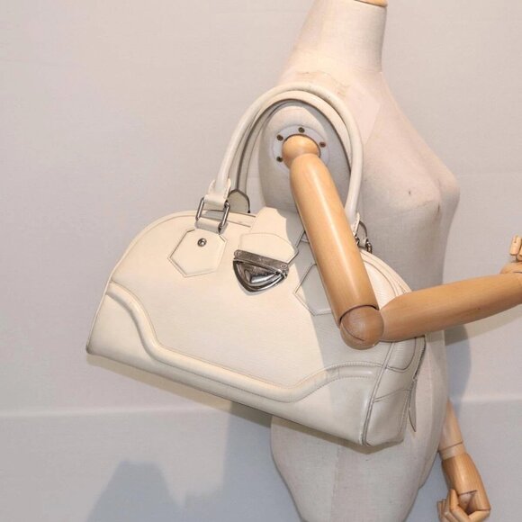 LOUIS VUITTON Epi Boring Montaigne GM Hand Bag White - Picture 1 of 16